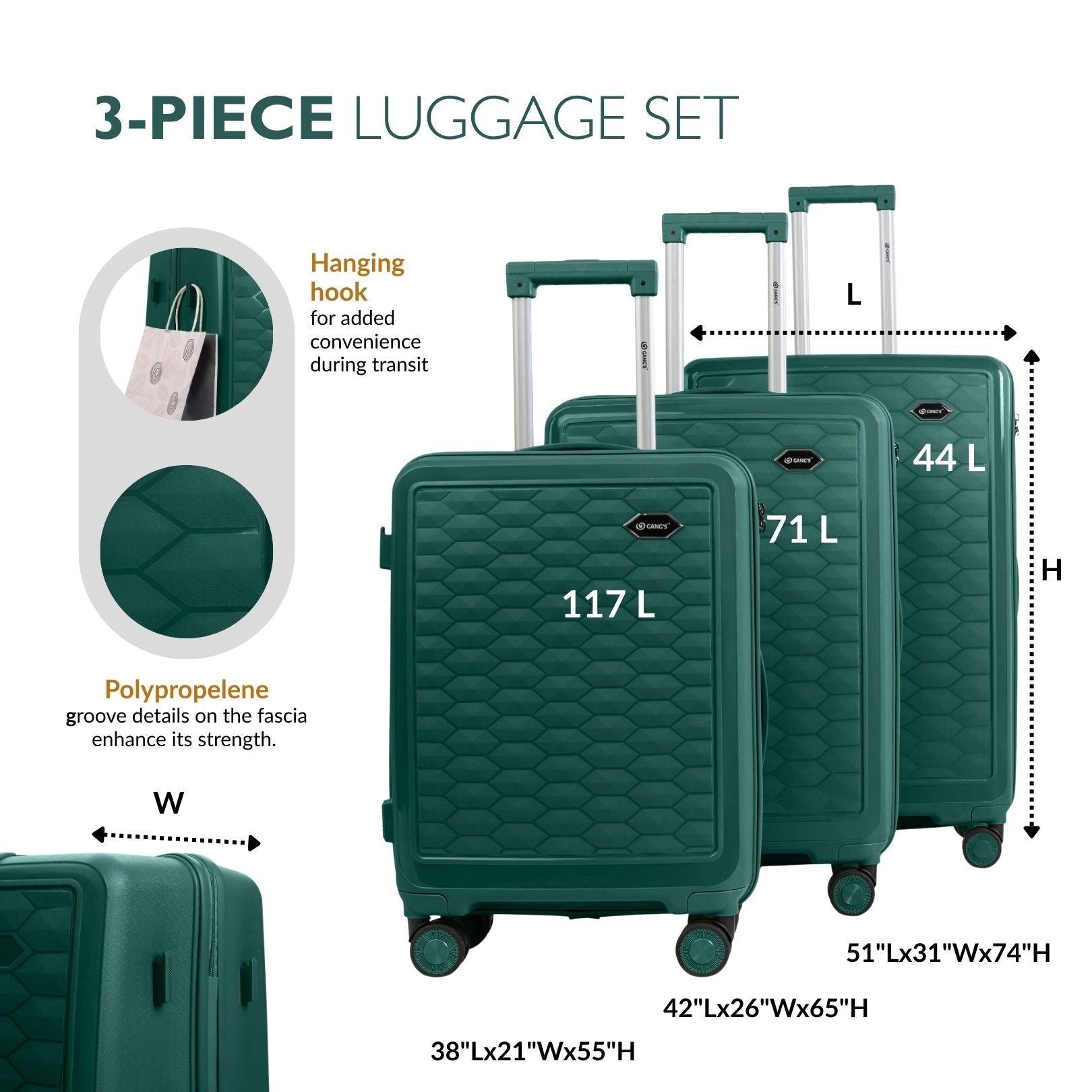 The Honeycomb Luggage Series - Gang’s Lifestyle