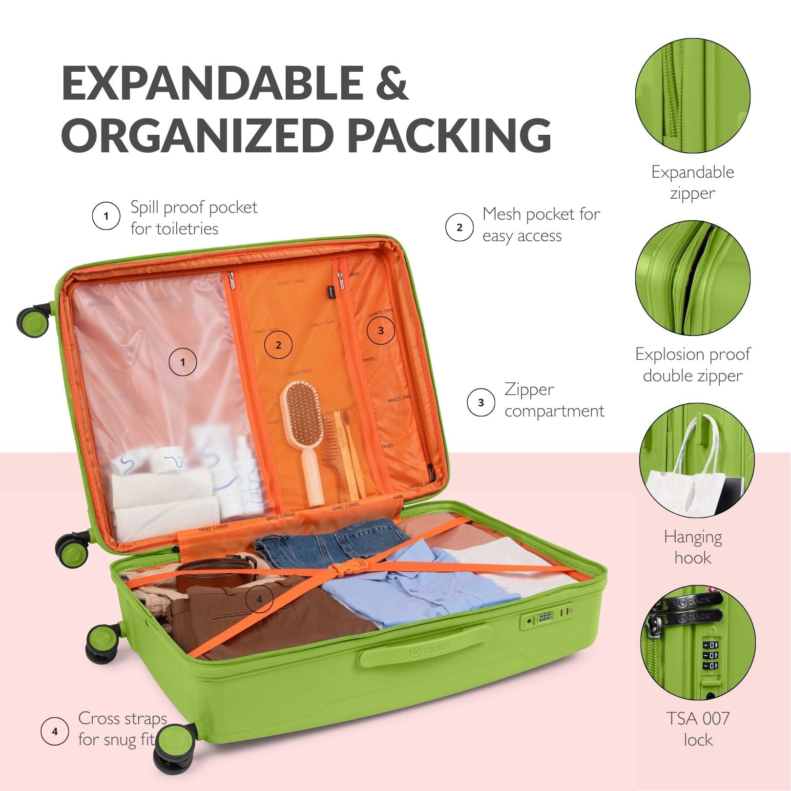 The MosaicShell Luggage Series - Gang’s Lifestyle