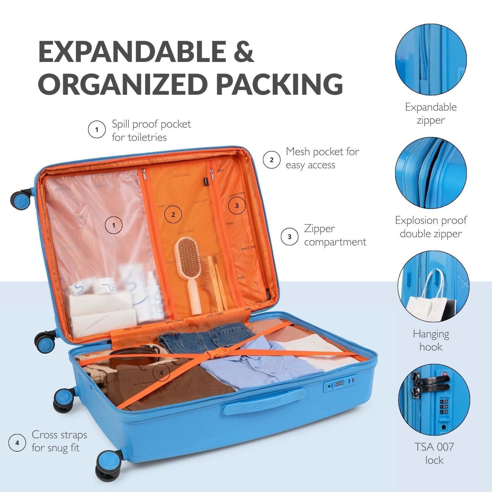 The MosaicShell Luggage Series - Gang’s Lifestyle