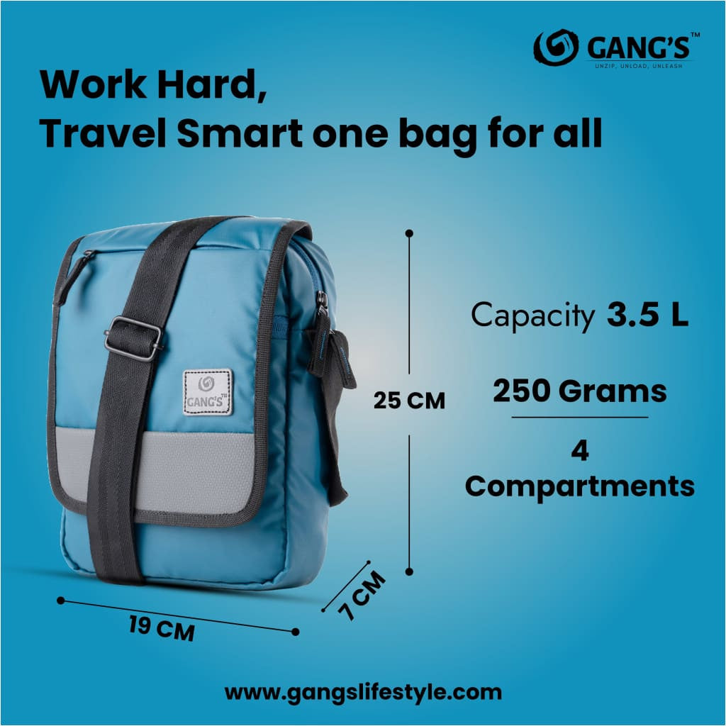 GANG’s Blue Sling Bag - 3.5 L