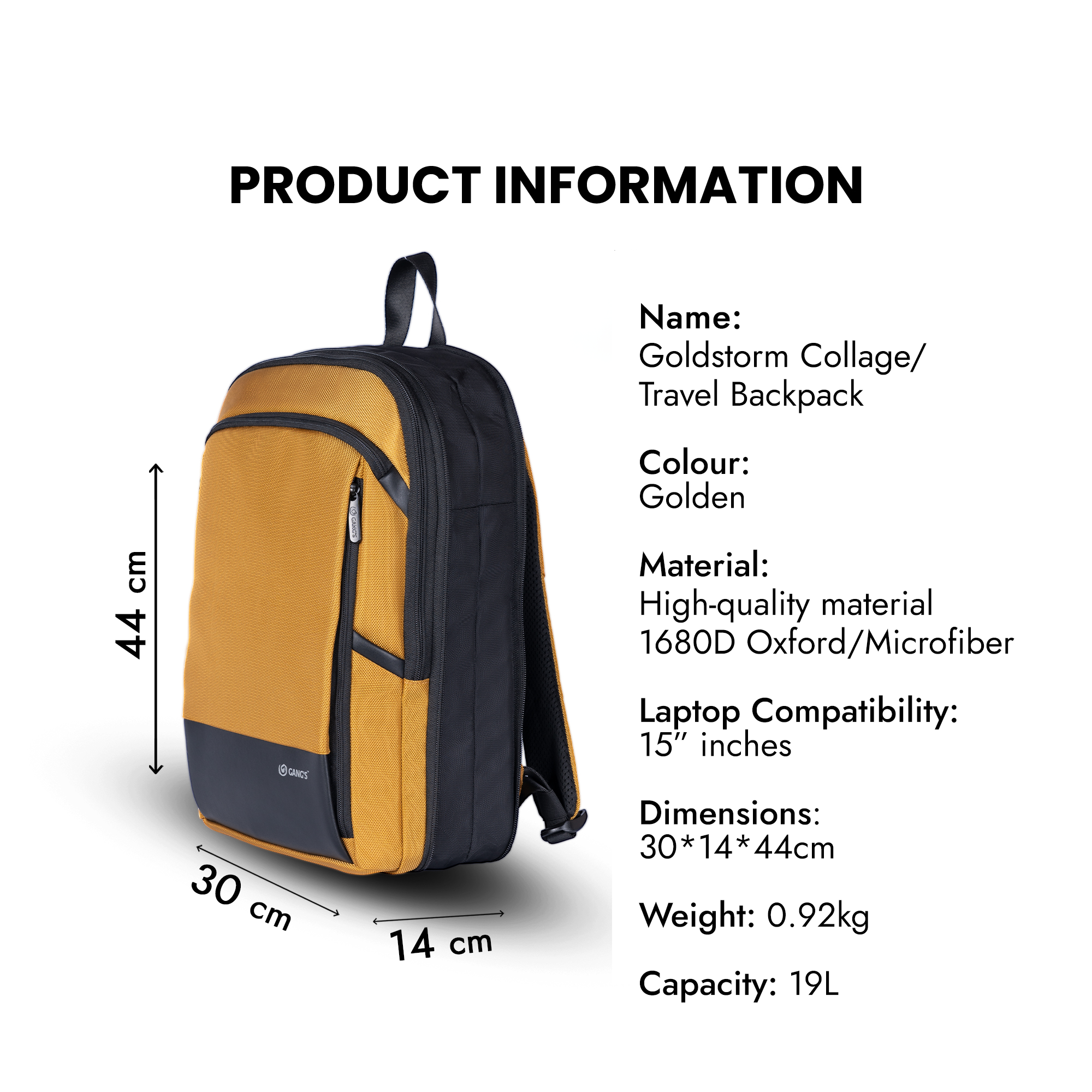 Goldstorm College/Travel Backpack - 19L - backpack