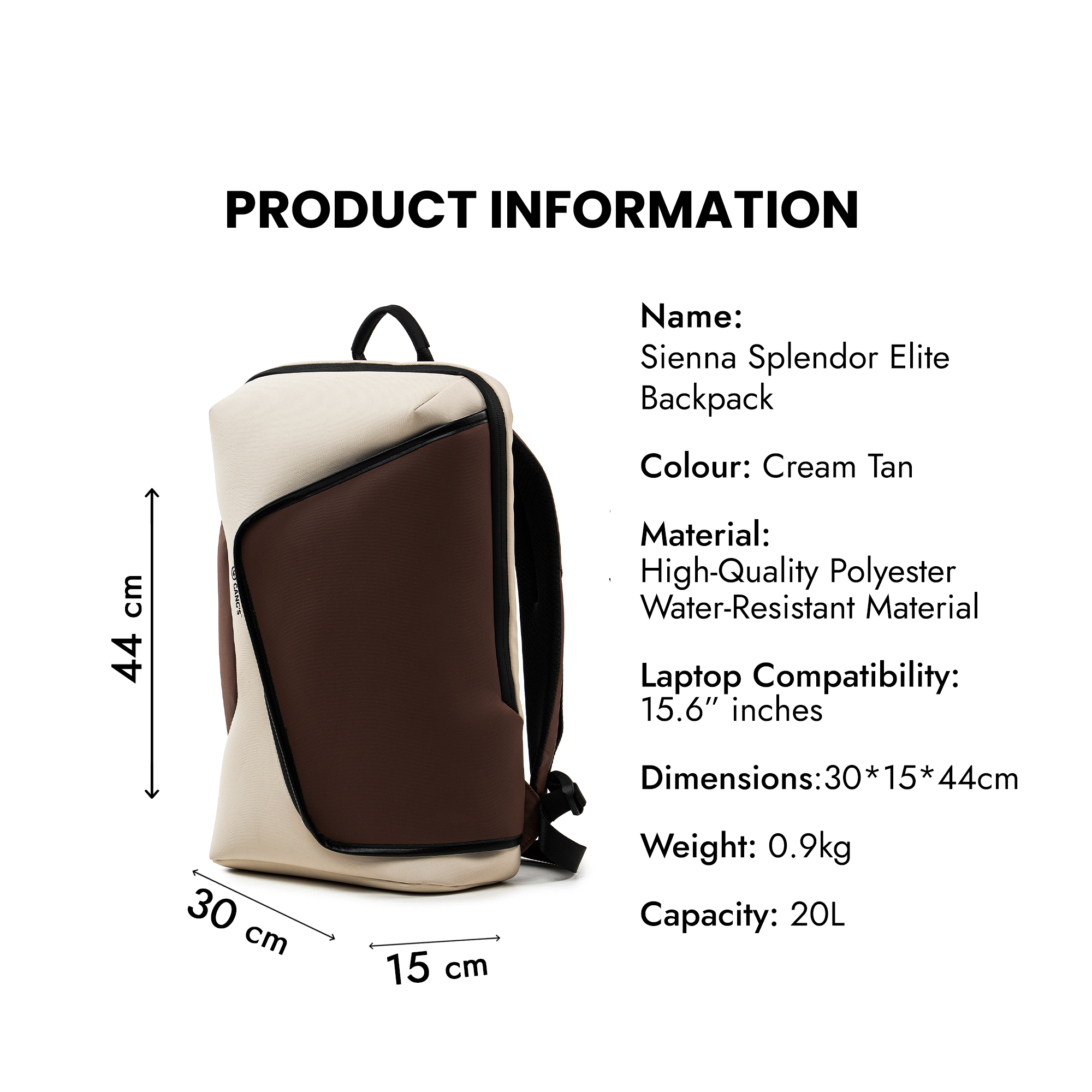 SiennaSplendor Elite Backpack - 20L - backpack