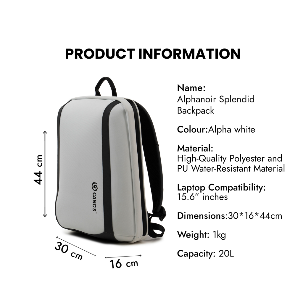 AlphaNoir Splendid Backpack - 20L - luggage bags