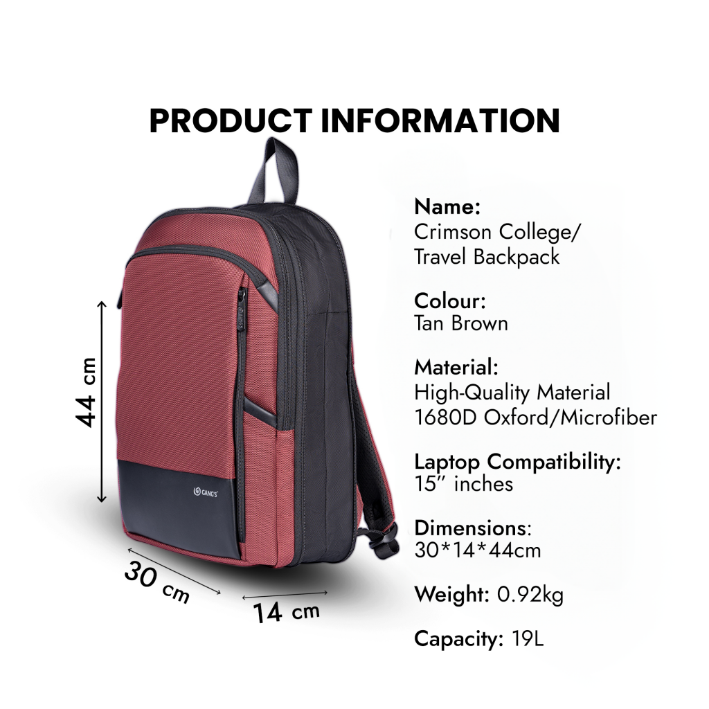 Crimson College/Travel Backpack - 19L - backpack