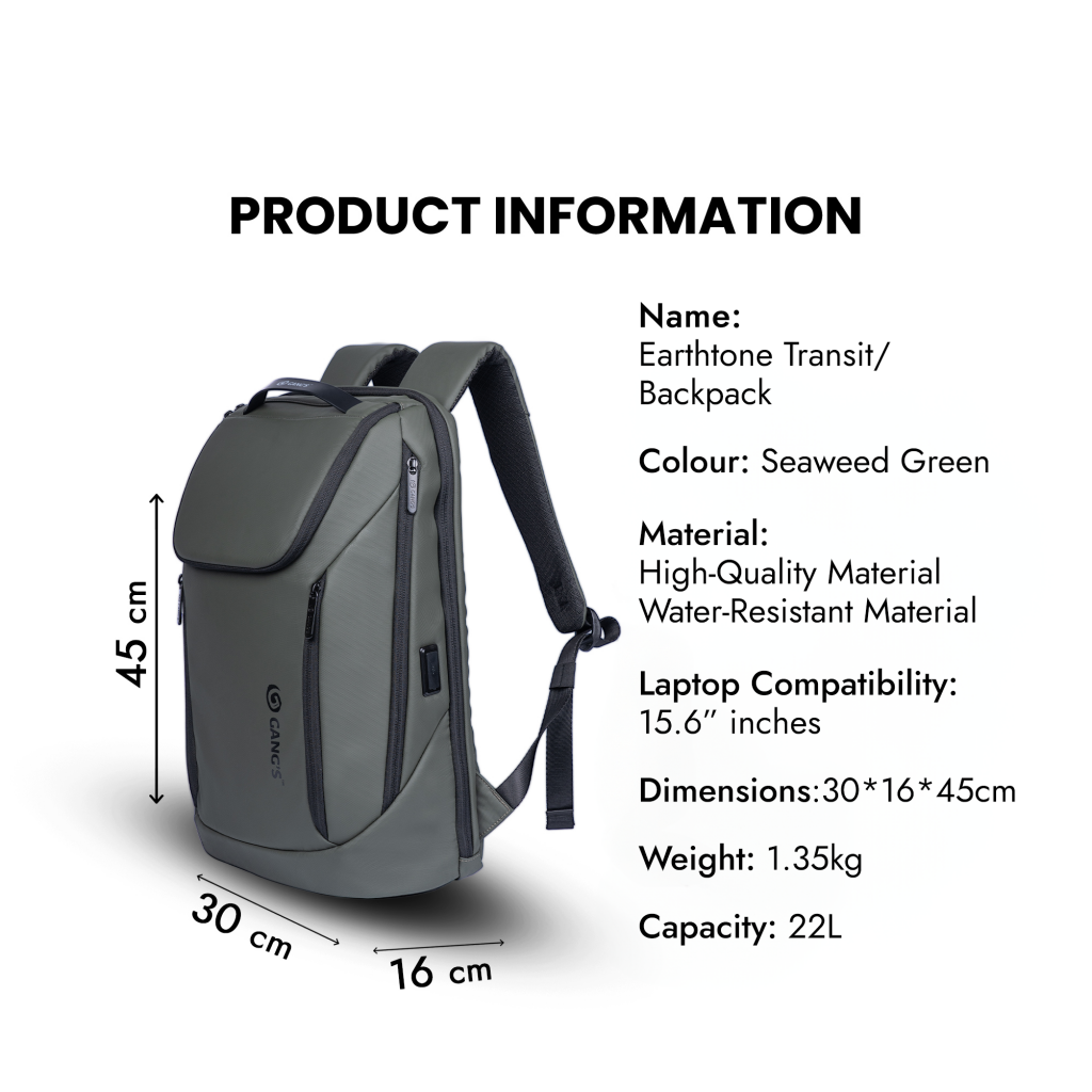 EarthTone Transit Backpack - 22L