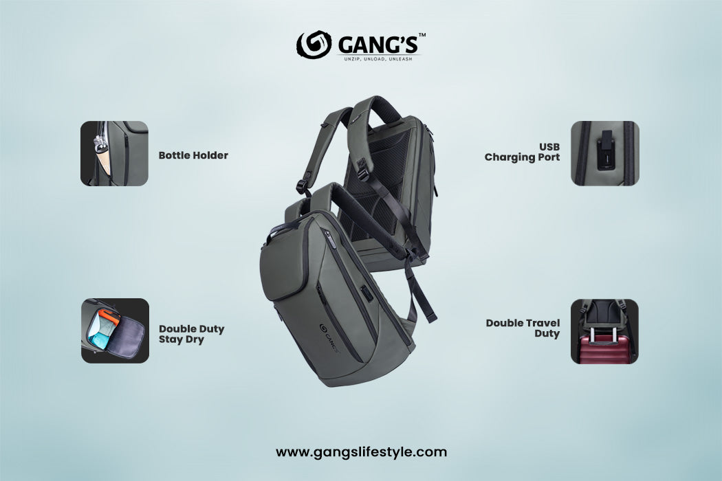 features and accessibility of gangs lifestyle travel backpacks